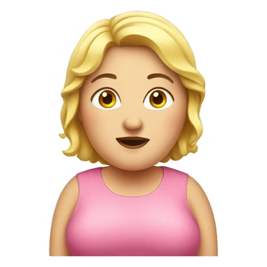overweight lady sticker