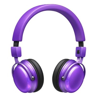 glitter purple headset sticker