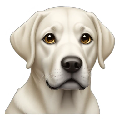 black and white Labrador sticker