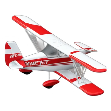 airplane super decathlon red and white  sticker