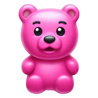 Pink gummy bear sticker