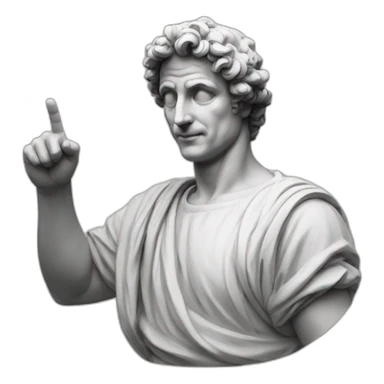 italian statue doing pinched fingers italian gesture sticker