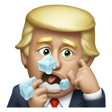 Trump eating ice sticker
