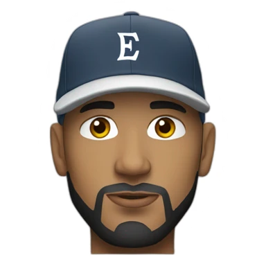 Eminem with beard look & wearing a kangol hat with hoodie cap on sticker