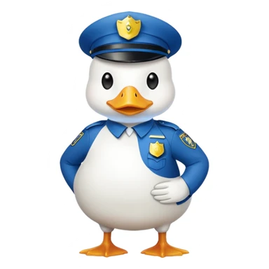 Police white duck full body sticker