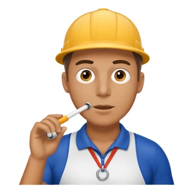 track coach with whistle sticker