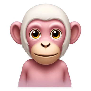 Light pink monkey sticker