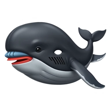 Une baleine avec le masque de dark vador sticker