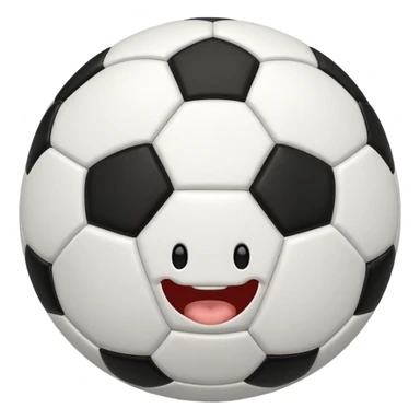 Soccer ball drooling and winking sticker