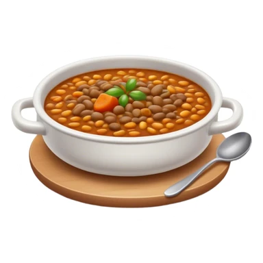 Cinematic Realistic Dal Dish Emoji, featuring a hearty lentil stew with aromatic spices rendered with lifelike textures and warm, comforting lighting. sticker