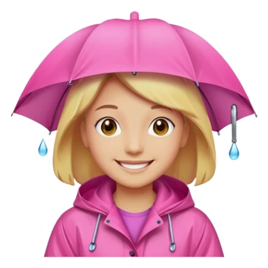 pink Raincoat Pedestrian  sticker