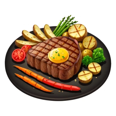 steak veggies potatoes  sticker
