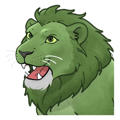 Lion blowing  sticker