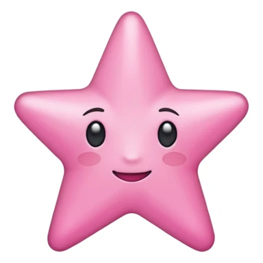 Normal blank star with pink sides sticker