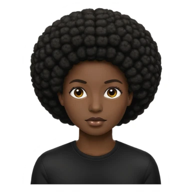 black model + body + afro + black shirt sticker