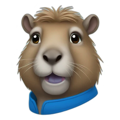 blue capybara sticker