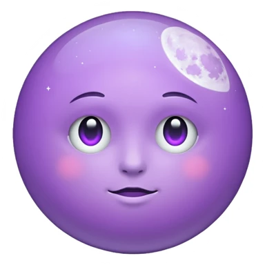realistic lilac moon sticker