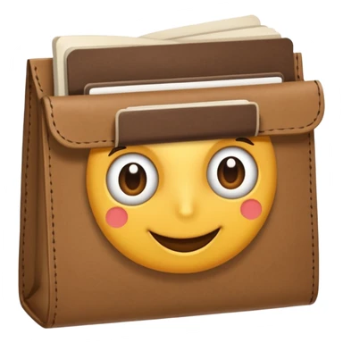 bolsa de papel con una libreta anillada sobresaliendo sticker