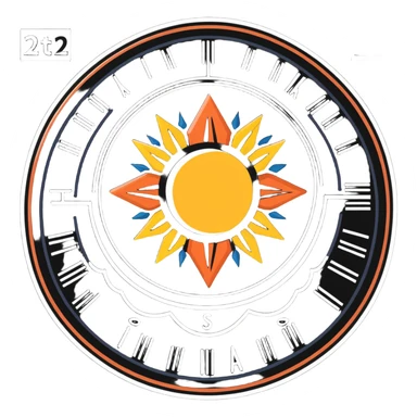 Toltec sun stone calendar sticker