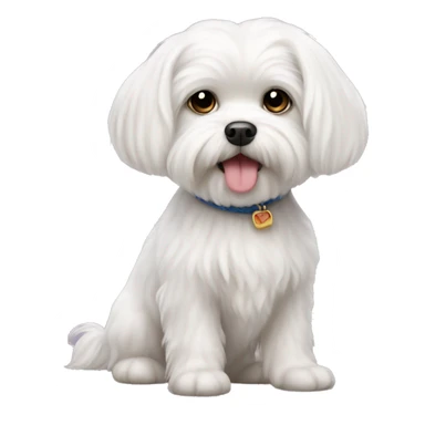 Maltese white dog cute sticker