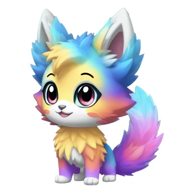  High quality Cute Cool Kawaii edgy Pretty Chibi Fur-Sona Shiny Colorful Sparkly Fakemon Full Body sticker
