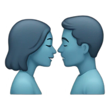 Man and woman kissing sticker