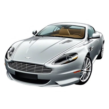 Aston Martin DB9 - Aston Martin (Model Year: 2016) (Iconic colour: Silver) sticker