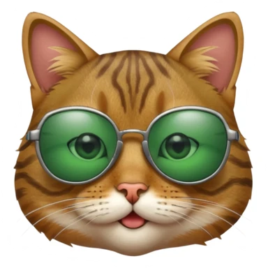 Cat wearing sunglasses sticker