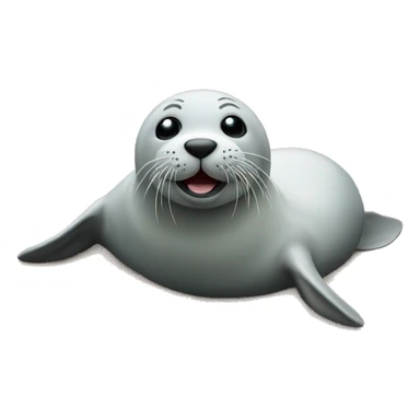 seal on the beach sticker