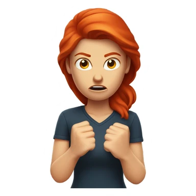 Angry red head girlfriend  sticker