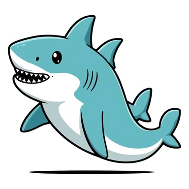 tiburón con zapatos  sticker