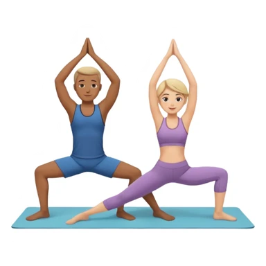 couples yoga sticker