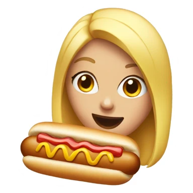 Girl that eat hot dog sticker