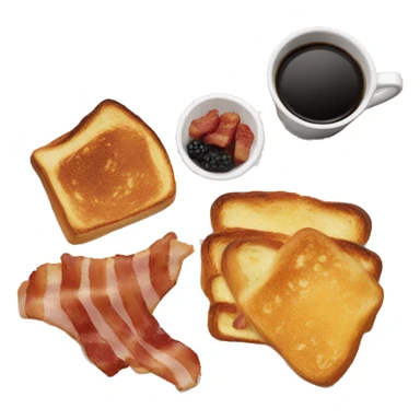Brunch platter with bacon and French toast  sticker