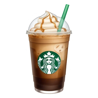 Starbuck ice coffee with ice cubes sticker