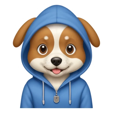 perro con sudadera  sticker