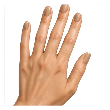 beautiful realistic female hand with five fingers and beige manicure, general style sticker