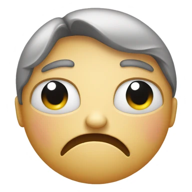 emoji with one eye half closed because of anger sticker