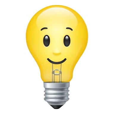 Simple flat emoji of a bright yellow light bulb symbolizing a positive idea, with a green check mark next to it. Clean, modern, minimal design. No text, no 3D, no shadows. White or transparent background.. sticker