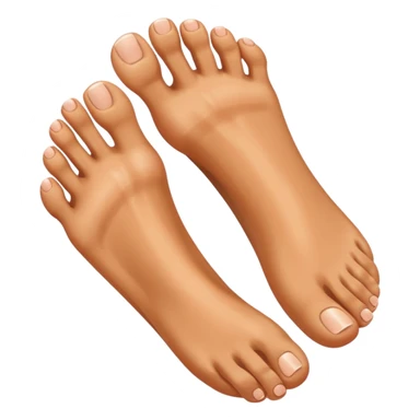 foot with 5 spreaded toes sticker