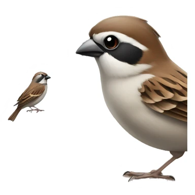sparrow working at a laptop sticker