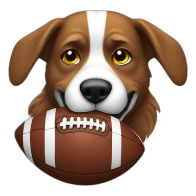 Dog football sticker