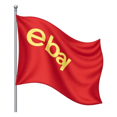 red flagg with ebeay logo there sticker