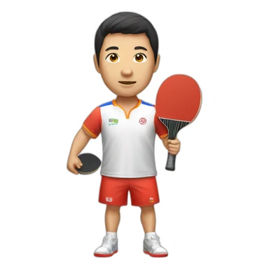 Sunyingsha table tennis player sticker