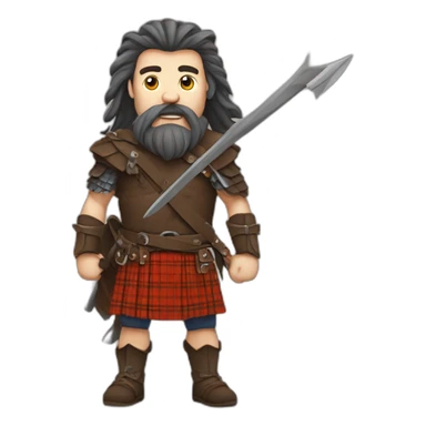 BraveHeart Scottish with a kilt sticker