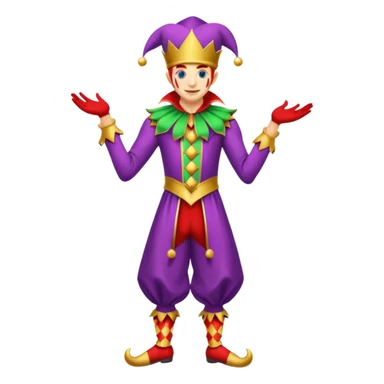 royal thin jester, full body sticker