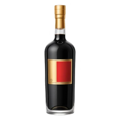 an elegant black alcohol bottle sticker