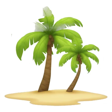 Cocotier à la plage  sticker