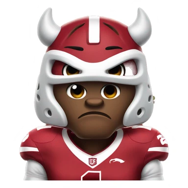 frowning arkansas razorbacks mascot sticker