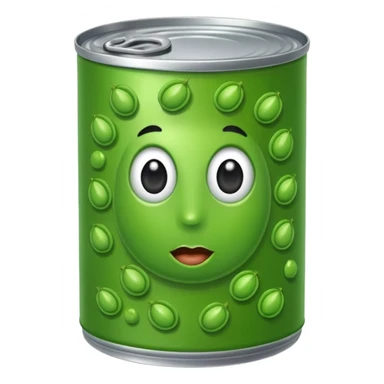 green peas can sticker
